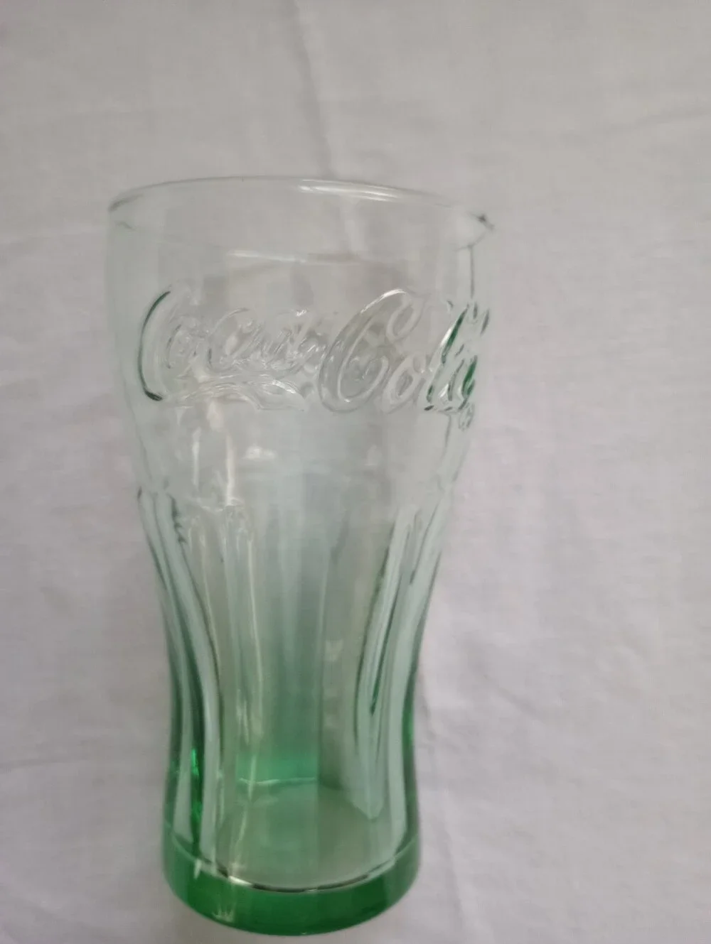 Libbey Coca Cola Georgia Green Tint 16 Ounce Embossed Tumblers-Set Of 3